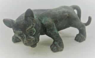 Scarce Ancient Chinese Bronze Beast Figurine Circa 400 - 500ad Unusual Specimen