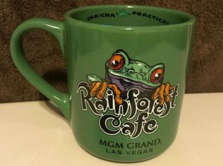 Vintage Rainforest Cafe Green Frog Mgm Grand Las Vegas 16oz Mug