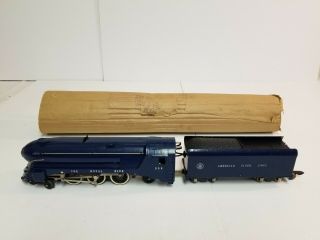 Vintage American Flyer 350 Royal Blue 4 - 6 - 2 Pacific Engine And Tender