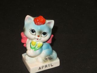 April Norcrest Birthday Cat Of The Month A - 575 Rare Vintage (z112)
