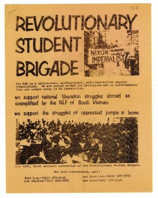 Revolutionary Student Brigade 1970 Sds Attica Brigades Radical Left Wing J7091