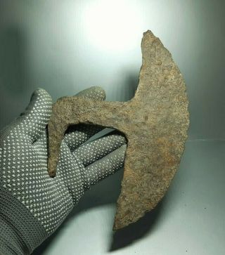 Ancient Authentic Artifac Iron Axe Viking Age 8 - 10 Century Ad 51