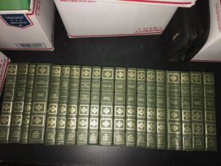 Vintage Set Hc Peebles Classic Library 19 Volumes Of The Classics Green