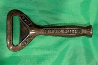 Vintage Phelps Dodge Copper Metal Bottle Opener A.  I.  M.  E.  1834 1871 1946 Mining