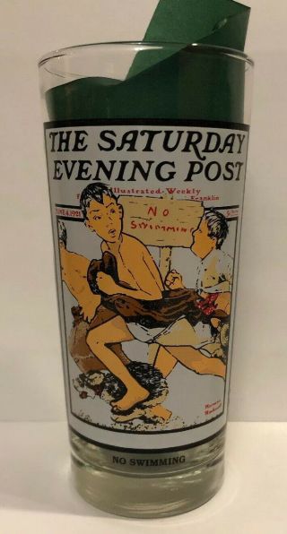 VINTAGE 1987 ARBY ' S THE SATURDAY EVENING POST SCENES DRINKING GLASSES (Set Of 4) 2