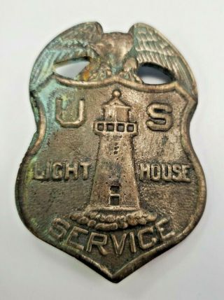Obsolete Vintage Us Light House Service Badge
