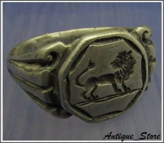 Nemean Lion Ancient Silver Legionary Roman Ring Rare