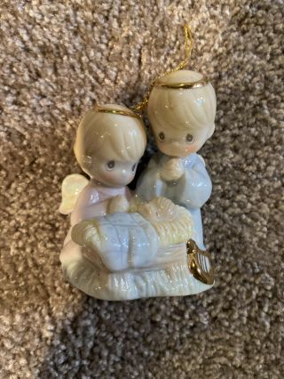 Precious Moments 1997 Nativity Christmas Ornament Angels With Baby Jesus
