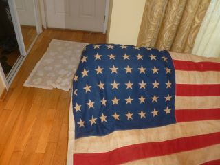 Large Vintage 48 STAR FLAG American US 65inch X 45 inch Eagle Extra Heavy 3