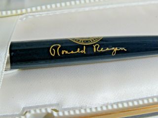 President Ronald W.  Reagan Bill Signer With Presidential Seal & Signature On Pen