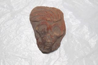 Pre - Columbian Mayan Inca Aztec Pottery Head/face Fragment - Artifact J