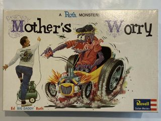 Vintage Revell Mother’s Worry Ed Big Daddy Roth Model Kit 63 Rat Fink M