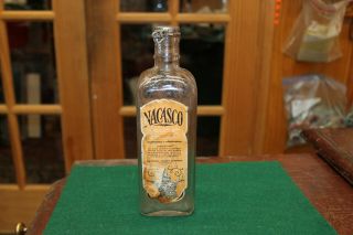 1890 Vtg National Casket Co.  Embalming Fluid Bottle One Quart 160zs.  Nacasco
