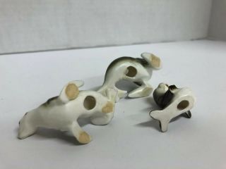 vintage miniature SEAL FAMILY porcelain figurines 3