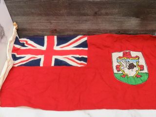 Vintage Bermuda Great Britain Ensign Maritime Flag Naval Boat