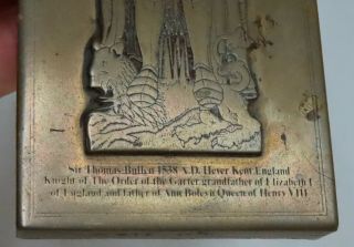 Vintage Brass Rubbing Plaque Plate Sir Thomas Bullen (Boleyn) - 80942 2