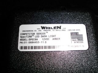 AMBER Whelen SPECTIR8 LED Light Clear SPEC8 Dash Light W/ Scan - Lock 3