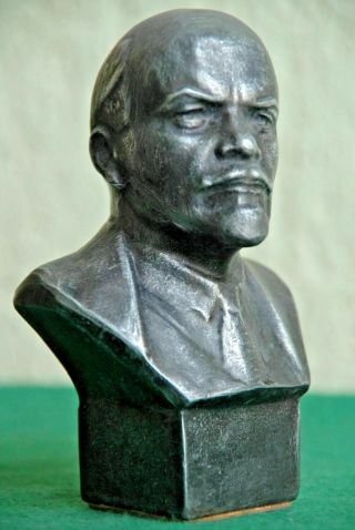 Vintage Lenin Bust Soviet Russian Cccp Propaganda Vintage Statue