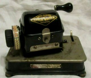 Antique/vintage Safe - Guard Check Writer Possibly Model G