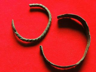 Ancient Bronze Viking Bracelets