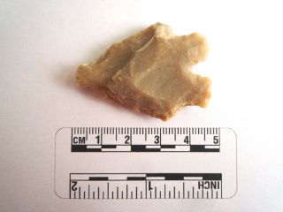 Native American Arrowhead 45mm,  Archaic Artifact,  1000bc - 8000bc (2302)