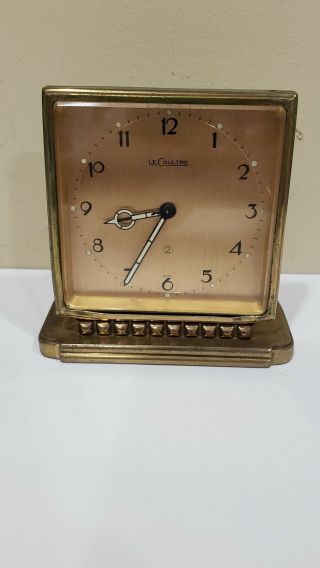 Vintage Le Coultre 2 Days Alarm Clock Swiss