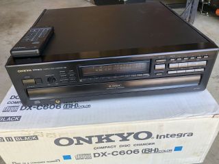 Vintage Onkyo Integra Dx - C606 6 Disc Cd Carousel Changer W/ Remote Hifi Stereo