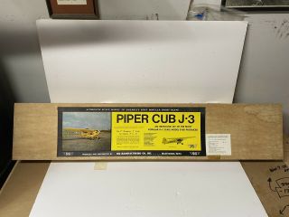 Vintage Sig Piper Cub J - 3 Cub Rc Scale Model Airplane Kit Nos