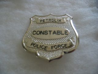 Rare Vintage Pocket Badge Of The Petrolia Police Force,  Ontario,  Canada