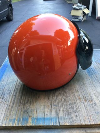 Vintage Bell Helmet Racing Boat Orange Open Face 7 1/2