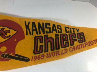 Vintage Kansas City Chiefs Pennant R 1967 - 1969 2