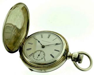 Gorgeous Vintage 1883 Illinois Watch Co 18s Hunter Case Kwks Pocket Model 1