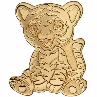 Cit Tiny Tiger 2019 Palau 0.  5g Minigold Coin