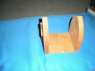Vintage Wood Bookends,  Cross On Each End,  6 " Tall,  4 13/16 " Wide (: