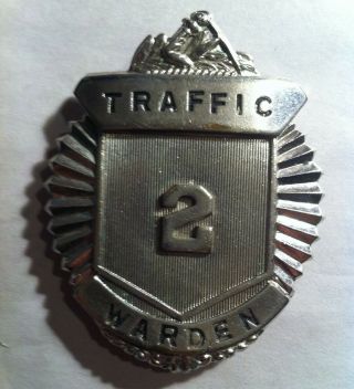 2 Traffic Warden Badges,  Police,  Vintage/Antique,  Obsolete 3