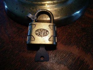 Vintage Wayne Gas Pump Lock With Key