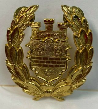 Vintage Obsolete Pittsburgh Pa Police Cap Hat Badge - Great Seal Of The City