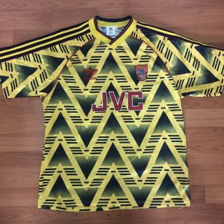 Vintage Adidas Trefoil Arsenal 1991 - 1993 Bruised Banana Away Football Jersey