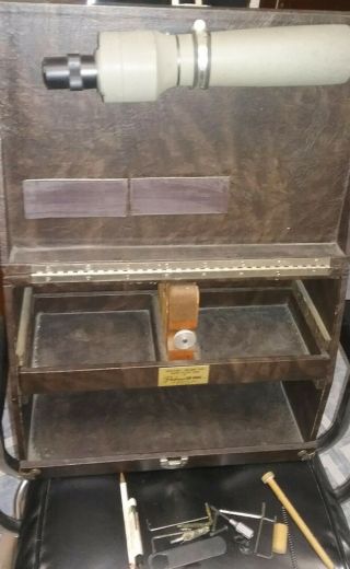 Vintage Pachmayr Gun Deluxe Case With Bushnell Sentry 20x Scope