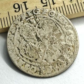 Authentic Medieval European Silver Coin Middle Ages Artifact Old Collect E17
