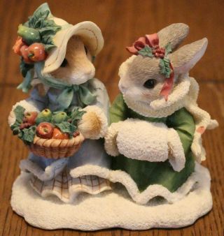 My Blushing Bunnies Figurine By Priscilla Hillman; 1996