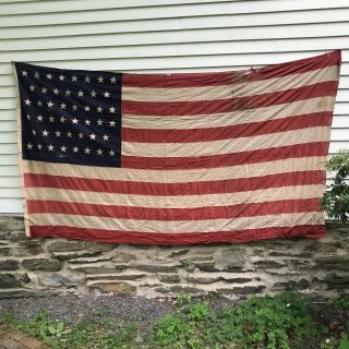 Antique 46 - Star American Flag,  Staggered Stars,  6 