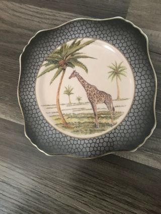 - Email De Limoges 8 " Decorative Plate - I.  Godinger - Giraffe.  Great Shape