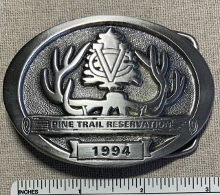 1994 Pine Trail Reservation Boy Scout Camp Cedar Valley Belt Buckle Bsa Scouts