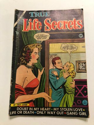 Vintage Comic Book True Life Secrets Volume 1 No 17 Charlton Comics Jan/feb 1954