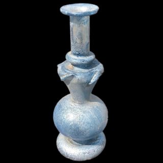 Very Rare Large Ancient Roman Period Blue Glass Vessel (5)