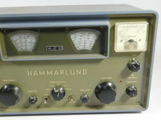 Hammarlund HQ - 100C Vintage Ham Radio Receiver w/ Clock (powers up,  clock runs) 3