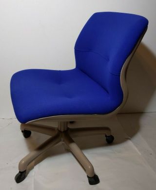 Vintage Steelcase Rolling Office Chair Contoured Bucket Seat Mid Century Modern