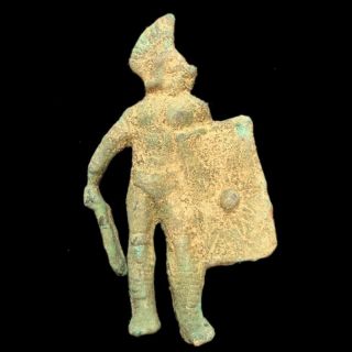 Rare Ancient Roman Bronze Period Military Statue - 200 - 400 Ad (3)