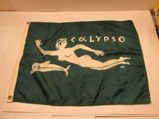 Jaques Cousteau Society Calypso Flag 24 X 17 In.